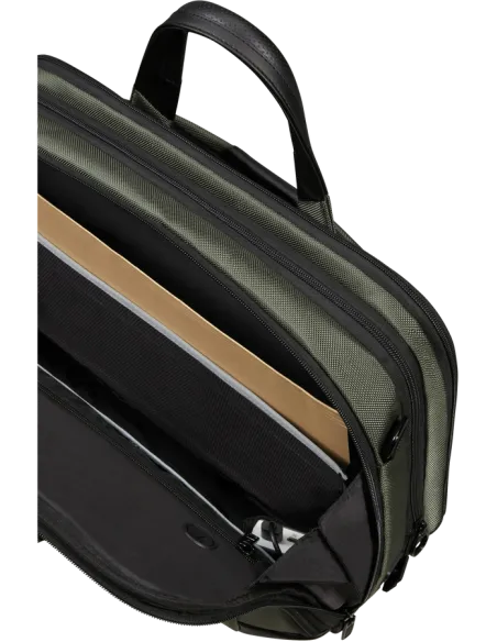 Samsonite PRO-DLX Expandable Computer Briefcase, green