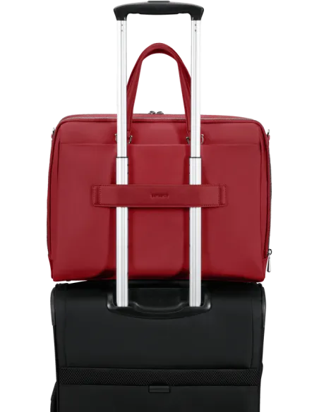 Samsonite Zalia 15.6" laptop briefcase with two compartments, dark red
