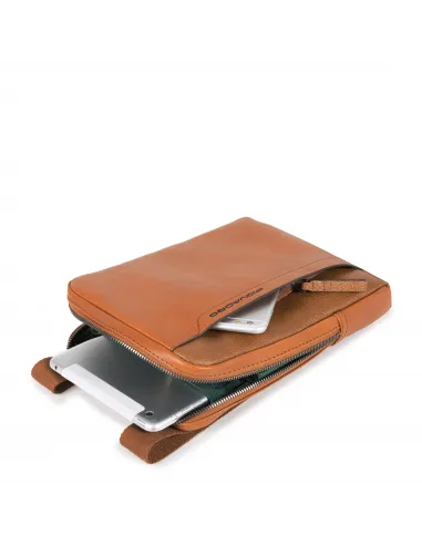 Piquadro Pan Leder-Umhängetasche mit...