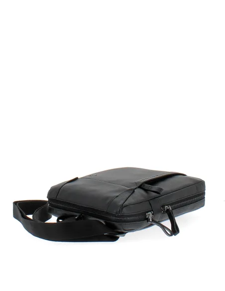 Piquadro Pan Herren-Umhangetasche aus Leder mit iPad®-Fach, schwarz