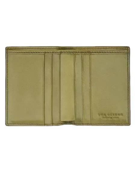 Porta carte di credito a libro The Bridge Alberto verde fico