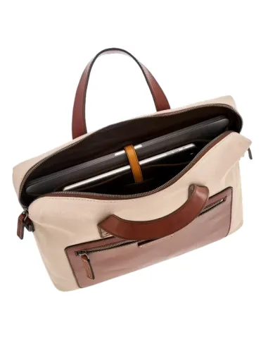 Cartella due manici in tessuto e...