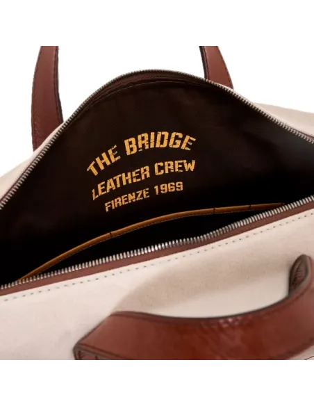 Cartella due manici in tessuto e pelle The Bridge Alberto Wow