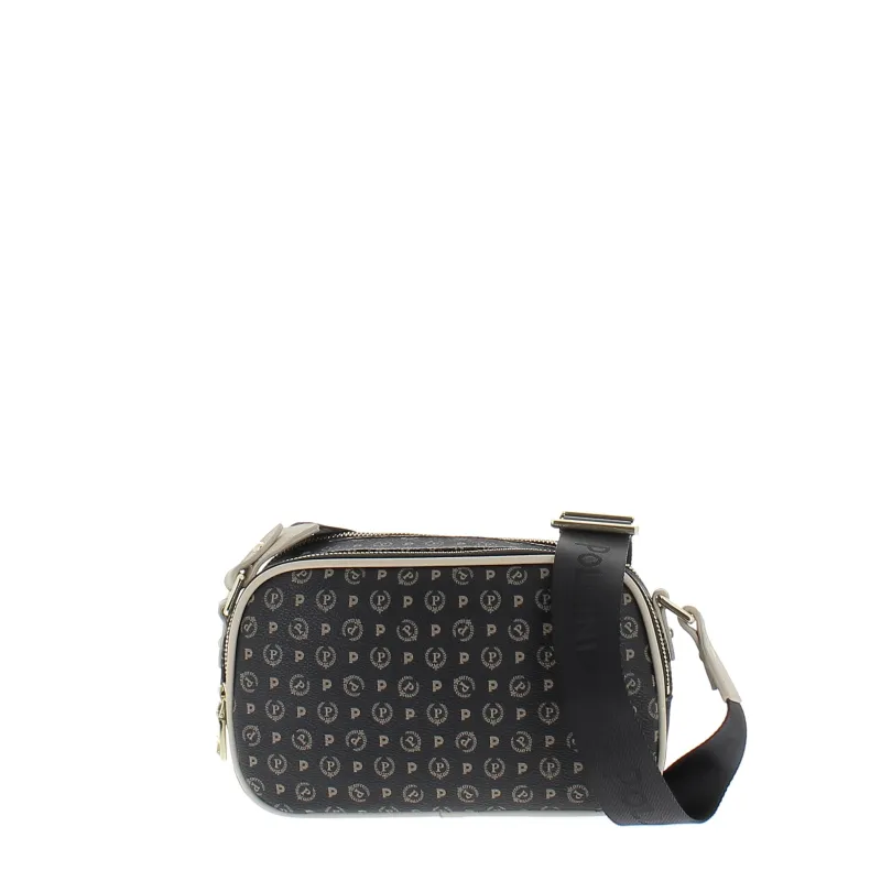Pollini shoulder bag with two compartments black-ivory