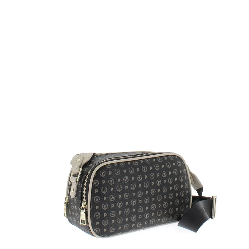 Pollini shoulder bag with two compartments black-ivory 2