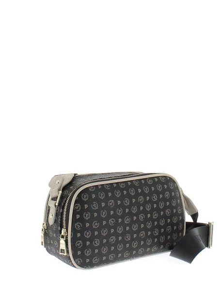 Pollini shoulder bag with two compartments black-ivory