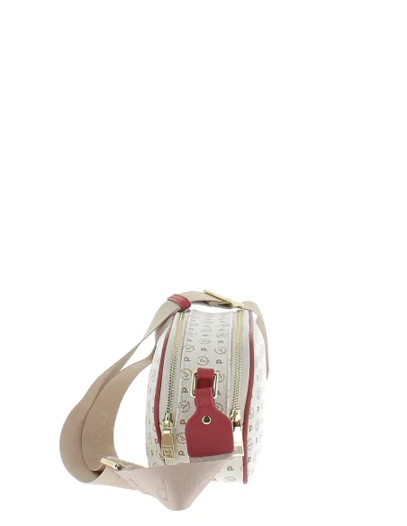Pollini shoulder bag with two compartments ivory-red