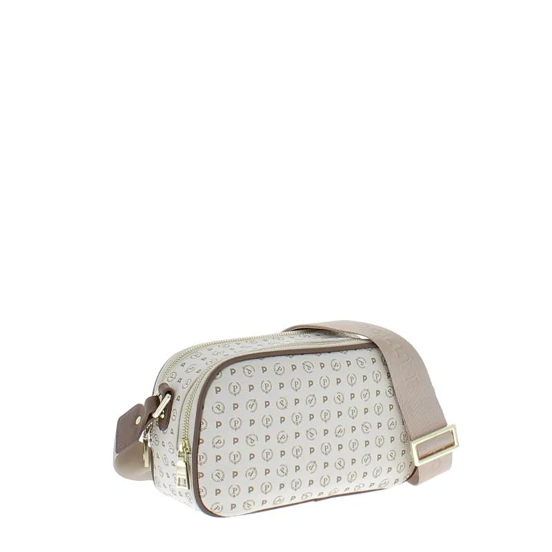Pollini shoulder bag with two compartments ivory-brown 2