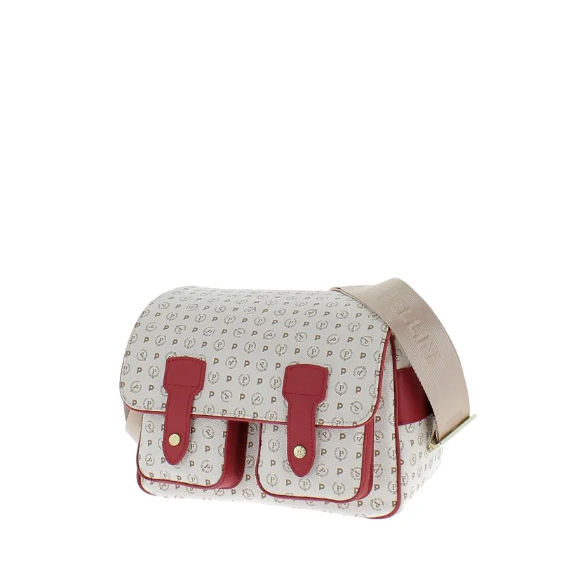 Pollini Heritage Medium Reporter bag, ivory-red 2