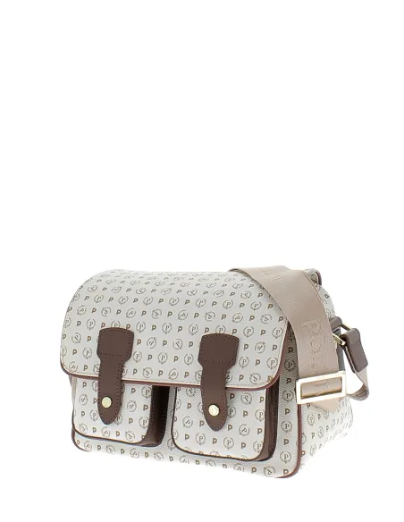 Pollini Heritage Mittlere Reporter-Tasche, elfenbein-braun