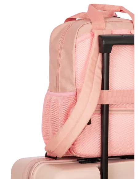 Zaino con porta computer con doppio manico Brics BY rosa