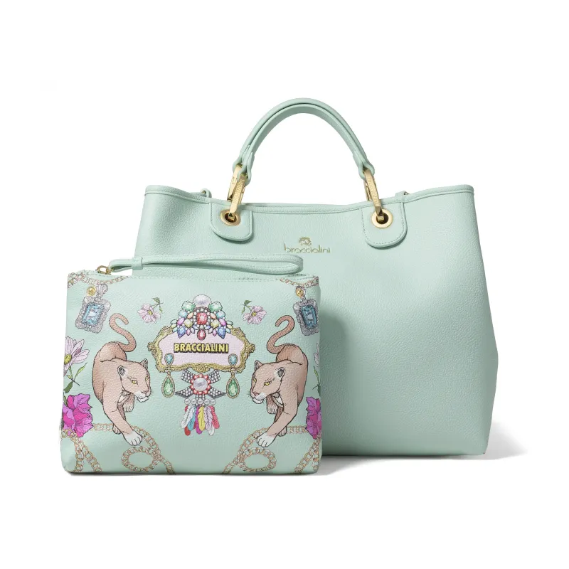 Borsa a mano Braccialini Beth celeste 2