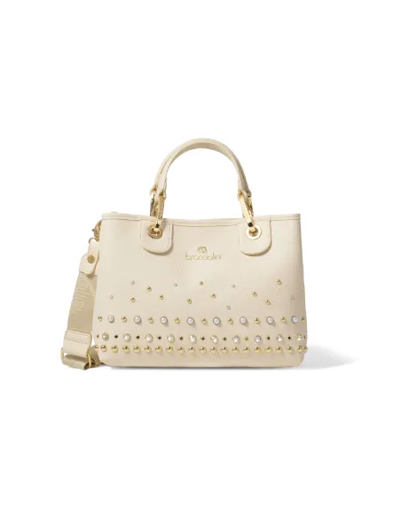 Braccialini Jewels Kleine Damentasche mit zwei Henkeln, beige