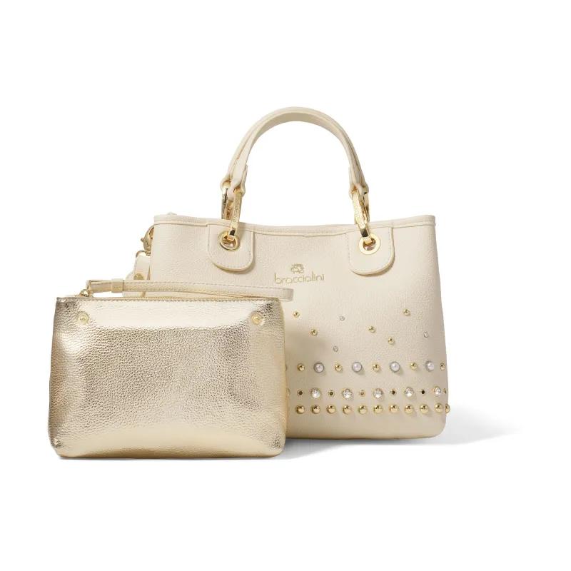 Braccialini Jewels small two-handled women's bag, beige 2