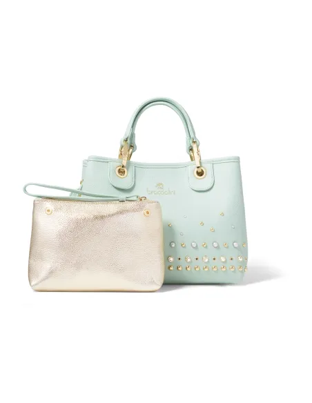 Braccialini Jewels Kleine Damentasche mit zwei Henkeln, hellblau