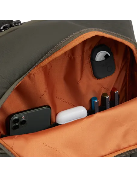 Zaino porta computer da 14 Piquadro Hìdor in tessuto impermabile blu