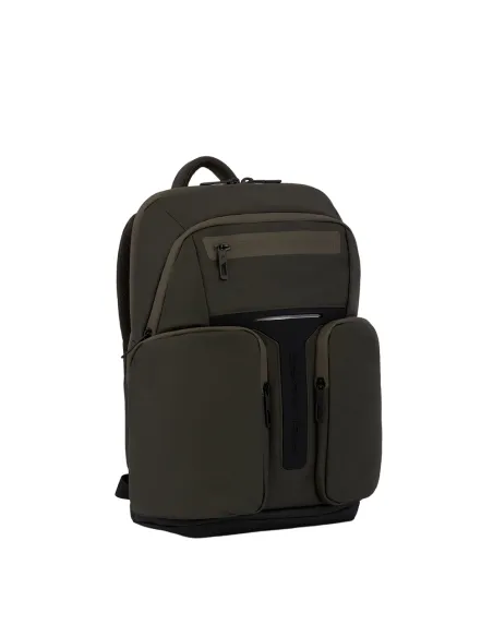 Piquadro Hidor laptop Backpack with LED light, green
