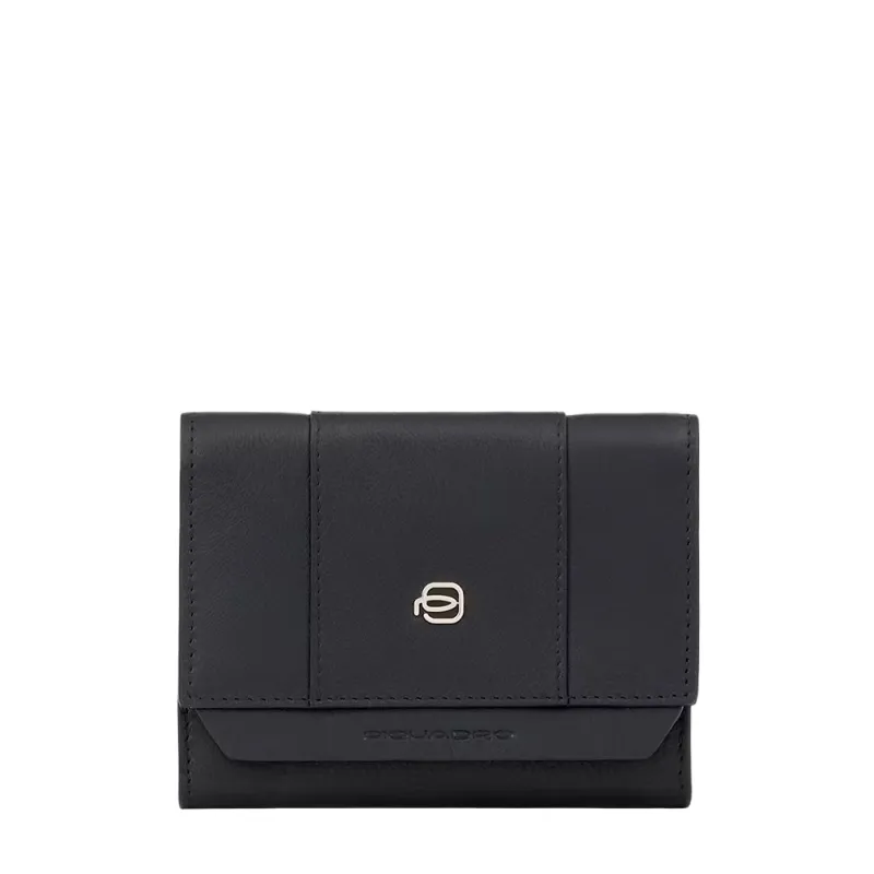 Piquadro Circle Small size, women's trifold wallet with...