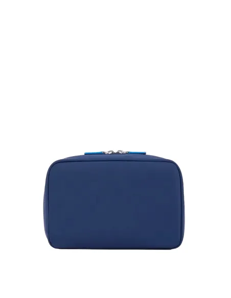 Piquadro PQ-RY Hanging toiletry bag with removable pouches, blue