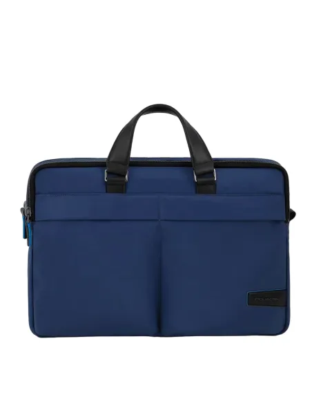 Piquadro Ryan Laptoptasche aus rezykliertem Stoff mit iPad®Pro 12,9"-Fach, blau