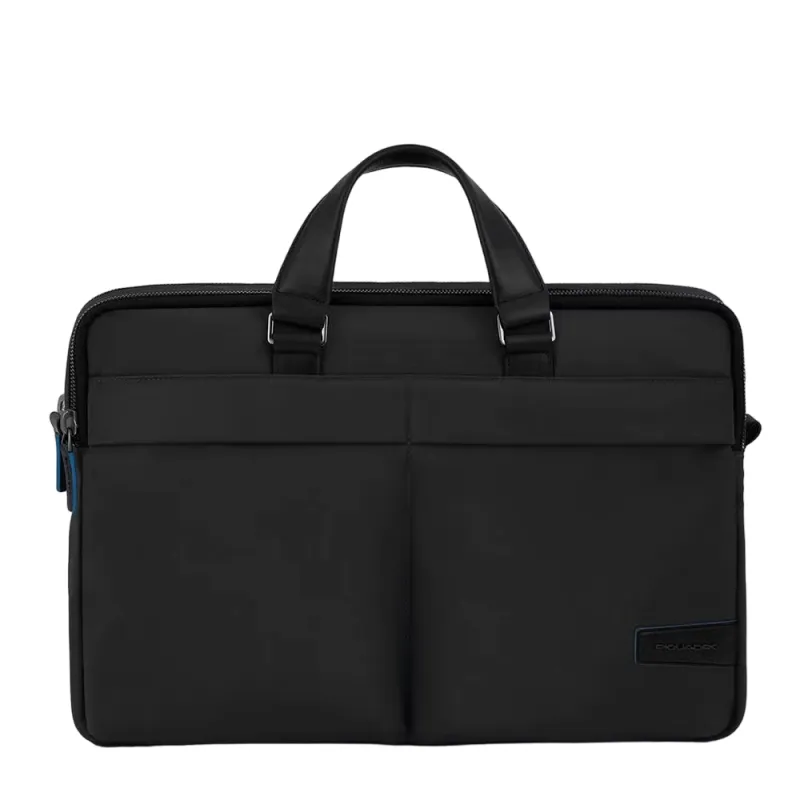 Cartella Piquadro a due scomparti con porta pc da 15,6 nera