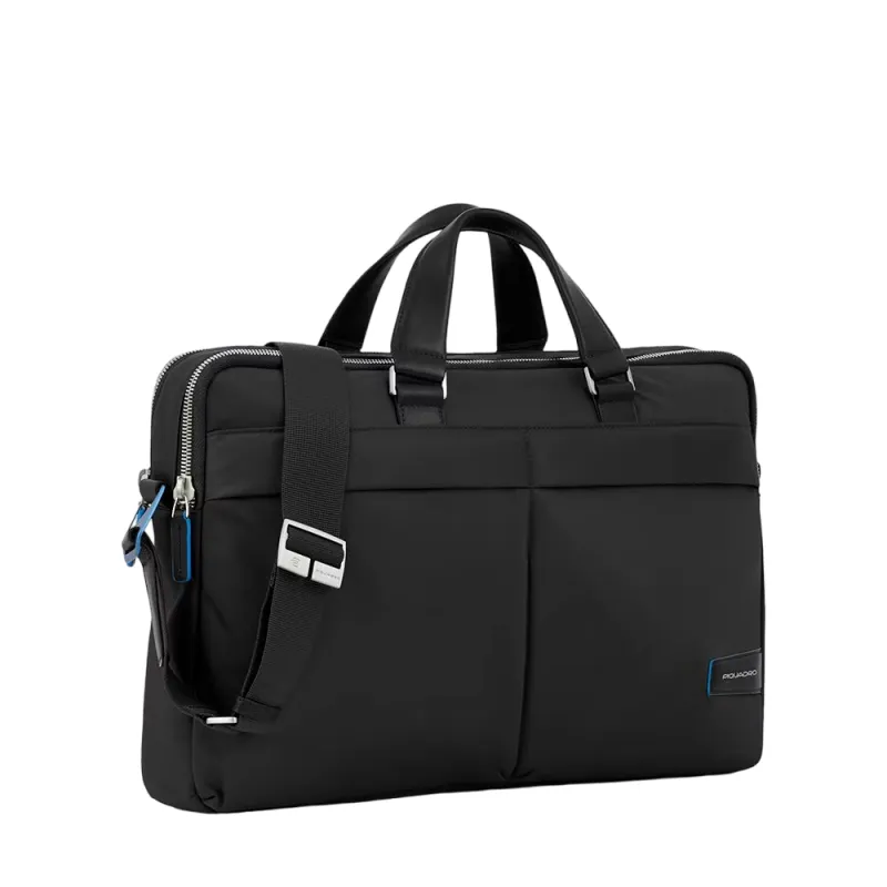 Cartella Piquadro a due scomparti con porta pc da 15,6 nera 2