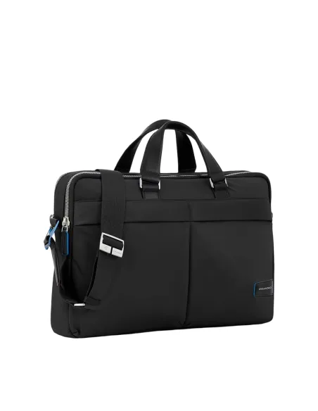 Piquadro Ryan Laptoptasche aus rezykliertem Stoff mit iPad®Pro 12,9"-Fach, schwarz
