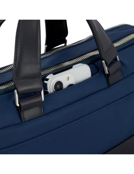 Cartella Piquadro a due scomparti con porta pc da 15,6 nera