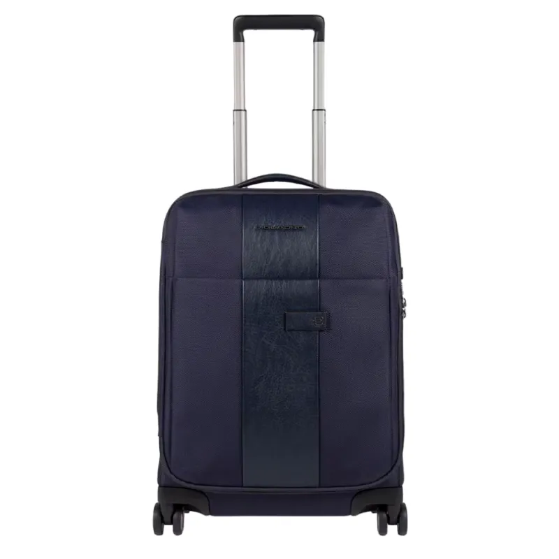 Trolley cabina in tessuto rigenerato Piquadro Brief2 blu