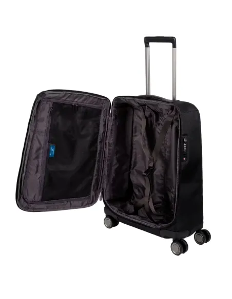 Piquadro Brief2 Cabin-size trolley in recycled fabric with four wheels