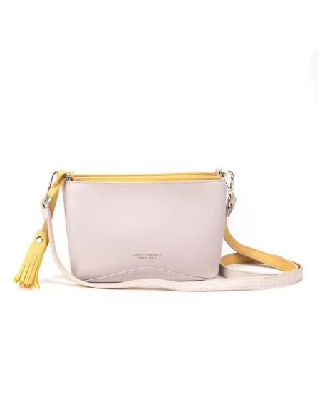 Campo Marzio Women's cross-body bag with two compartments, cream