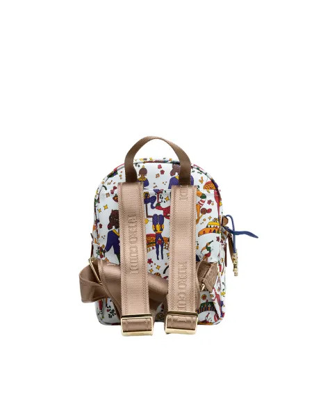 Zainetto donna Piero Guidi Magic Circus bianco-cuoio