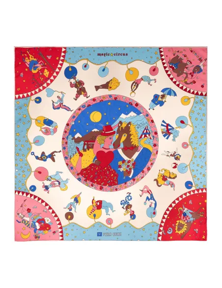 Piero Guidi Magic Circus Silk Scarf