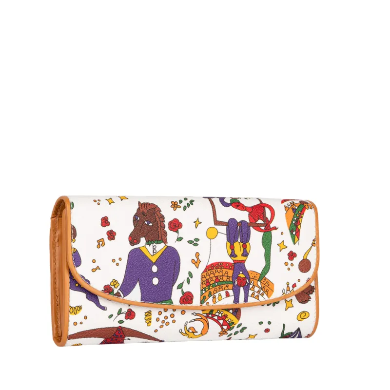 Piero Guidi Magic Circus Brieftasche mit Klappe, weiß 2