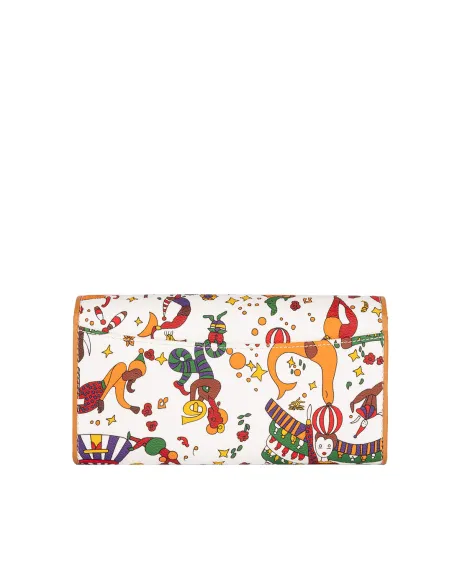 Portafogli con patta Piero Guidi Magic Circus bianco