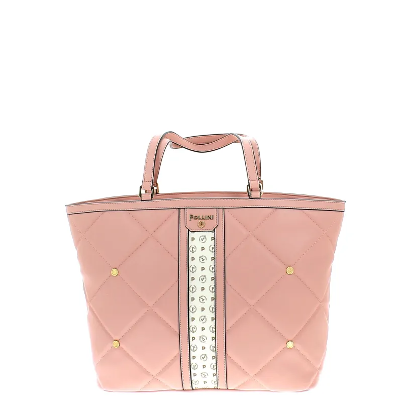 Shopping trapuntata Pollini rosa