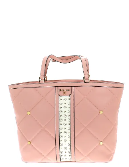 Shopping trapuntata Pollini rosa