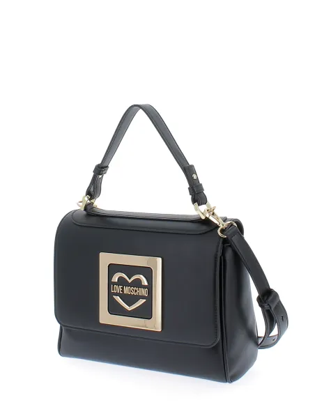 Love Moschino women's bag with one handle and removable shoulder strap, black