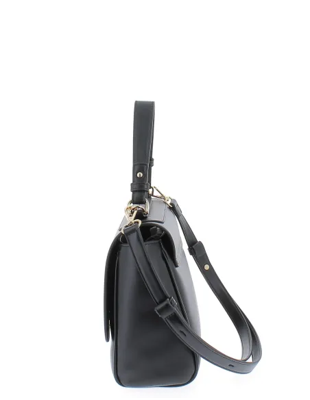 Borsa un manico con pattina Love Moschino nera