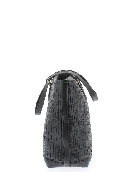 Love Moschino gewebte Einkaufstasche, schwarz