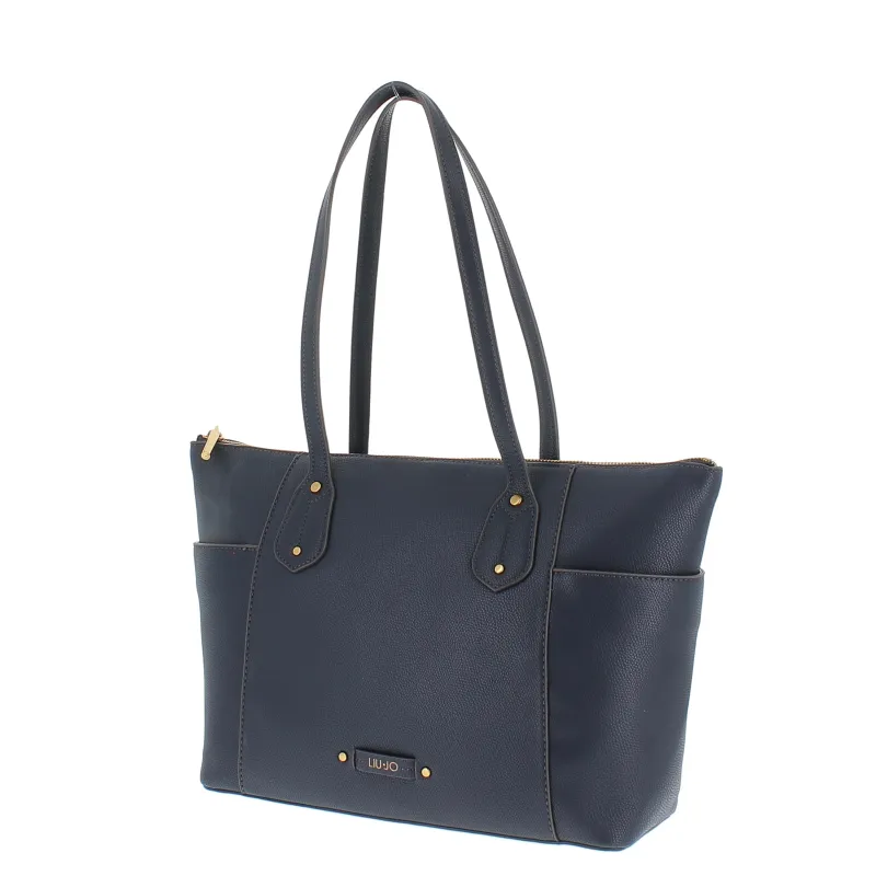 Liu Jo shopping bag with zip closure, blue 2