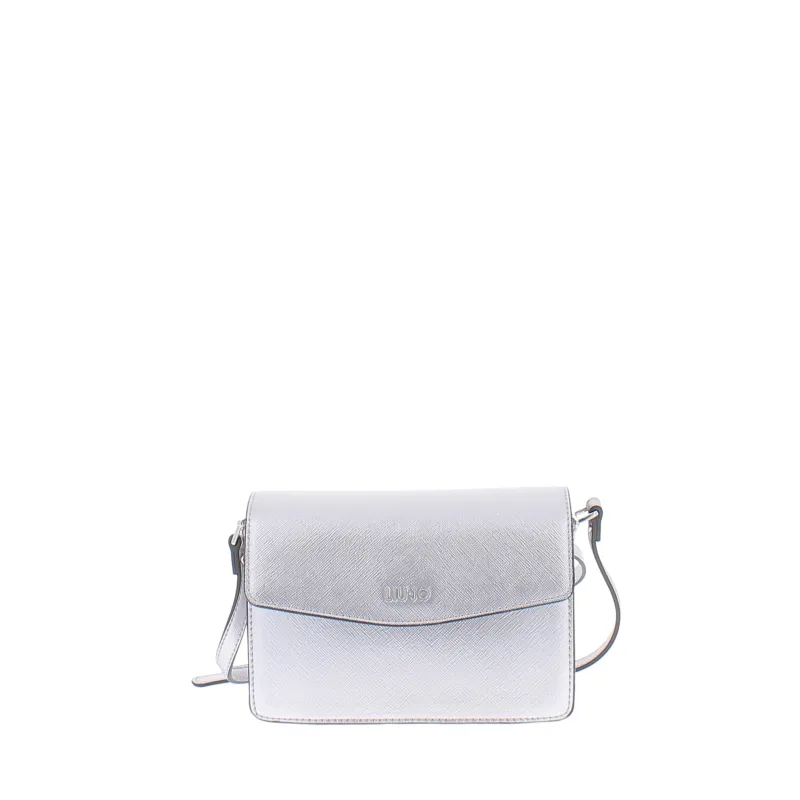 Liu Jo Damen-Klapptasche mit zwei Fächern, silver