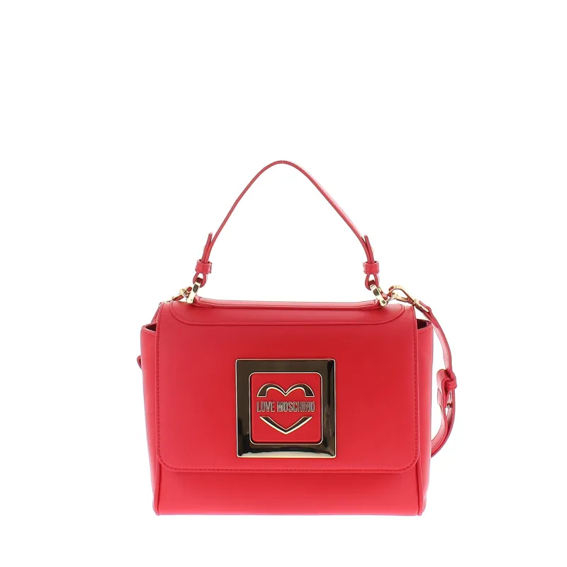Borsa un manico con pattina Love Moschino rossa
