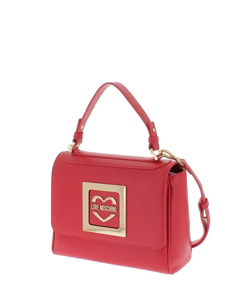 Love Moschino Damentasche mit einem Henkel und abnehmbarem Schulterriemen, rot
