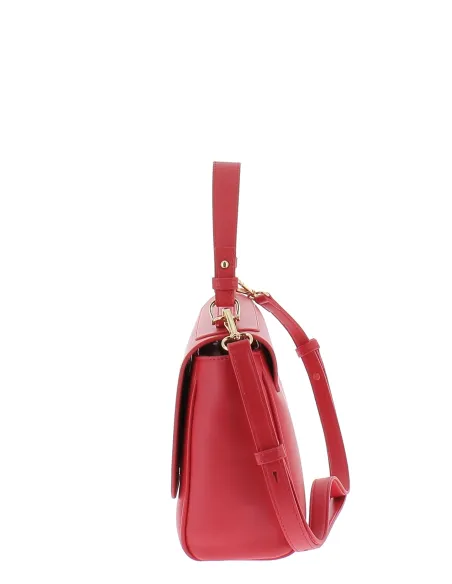 Love Moschino women's bag with one handle and removable shoulder strap, red