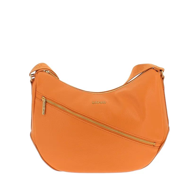 Liu Jo large shoulder bag with front pocket, orange