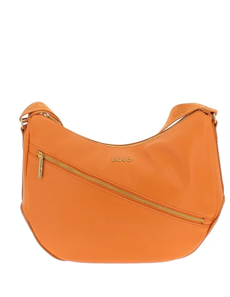Liu Jo large shoulder bag with front pocket, orange