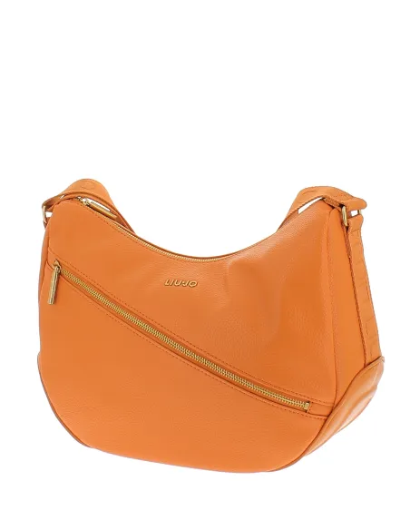 Borsa Liu Jo grande a tracolla con tasca frontale con cerniera arancione