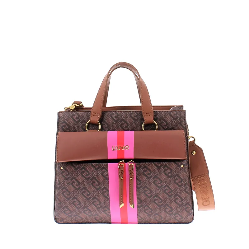 Liu Jo handbag with removable shoulder strap, brown