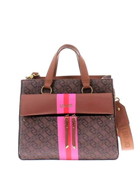 Liu Jo handbag with removable shoulder strap, brown